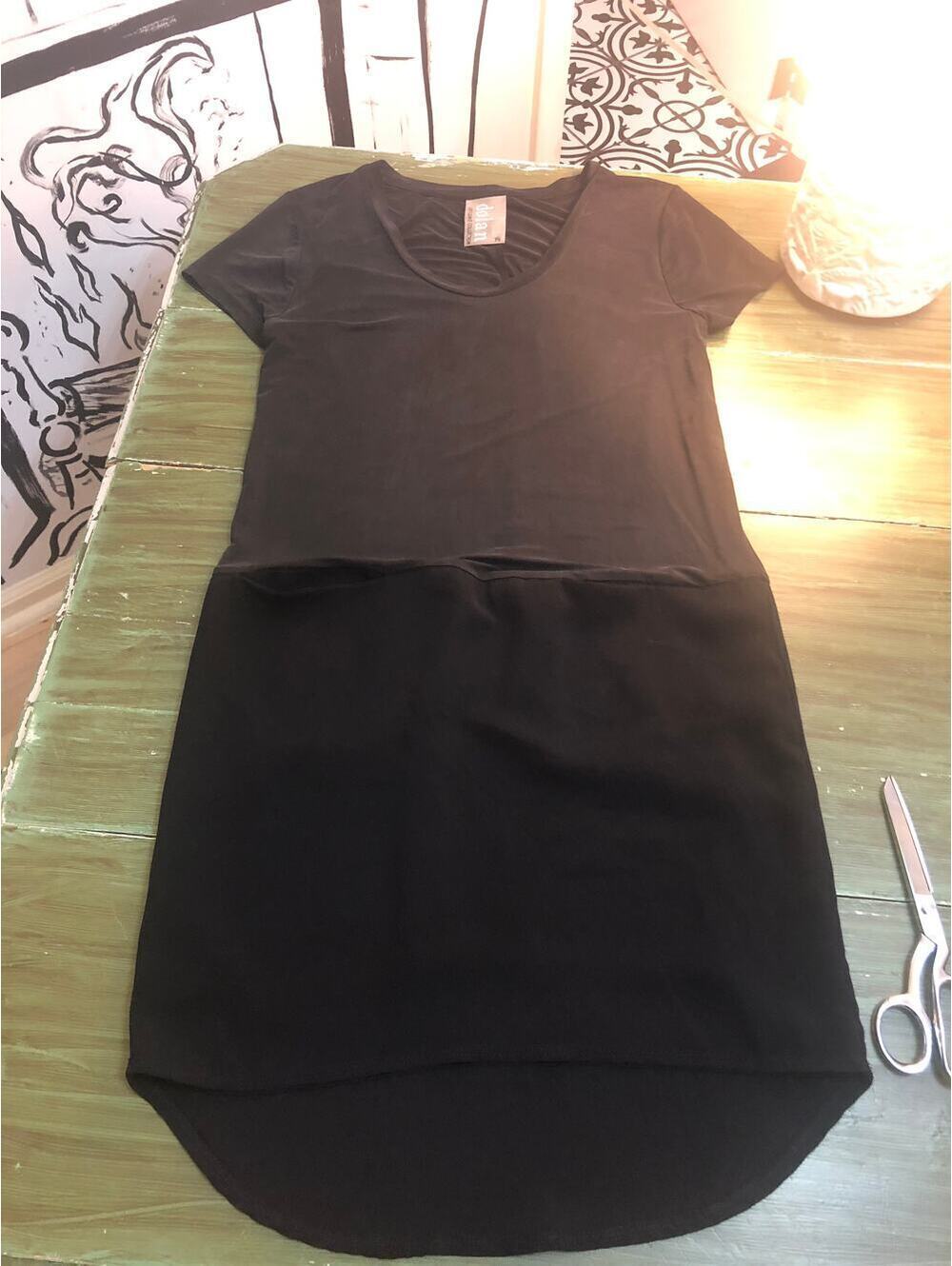 Anthropologie NWOT Dolan Left Coast Short Sleeve Black Shift Dress - Size XS
